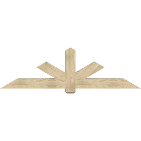 Ekena Millwork Kennewick Rough Sawn Timber Gable Bracket, Douglas Fir, 84"W x 24"H x 6"D x 6"F, 7/12 Pitch GBW084X24X0606KEN00RDF